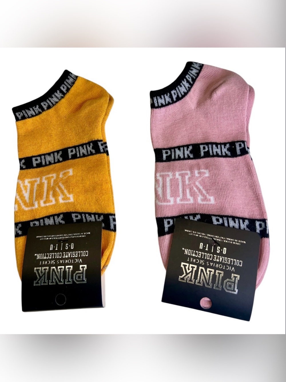 PINK Victoria’s Secret Collegiate Collection Low-Cut Socks 2-Pack NWT